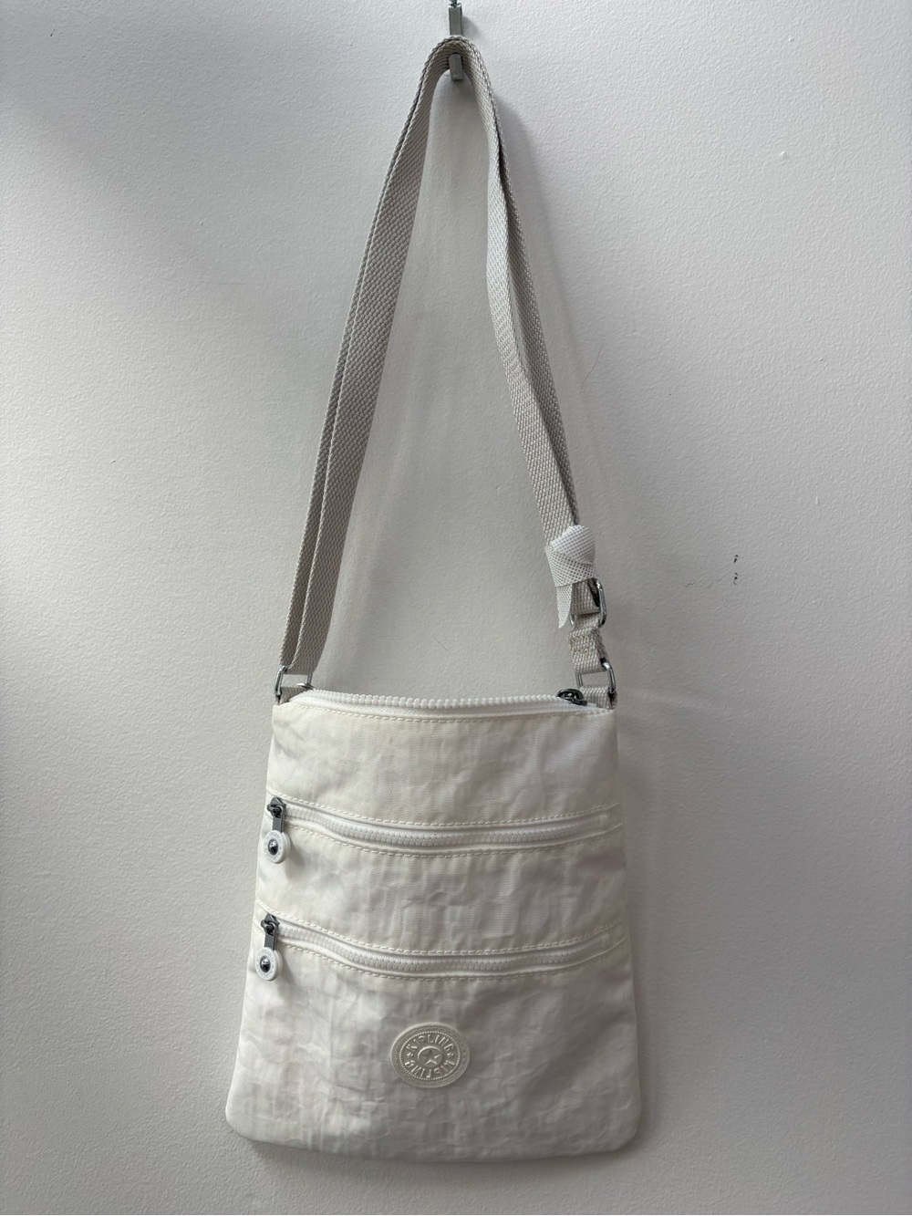 Kipling Cream/White Lightweight Crossbody Bag
